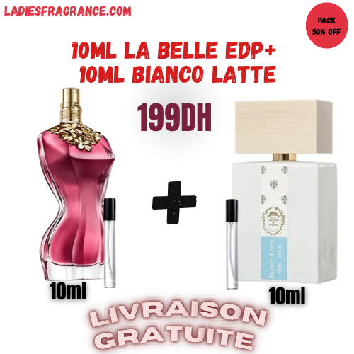 10ml LA  BELLE EDP+10ml BIANCO LATTE