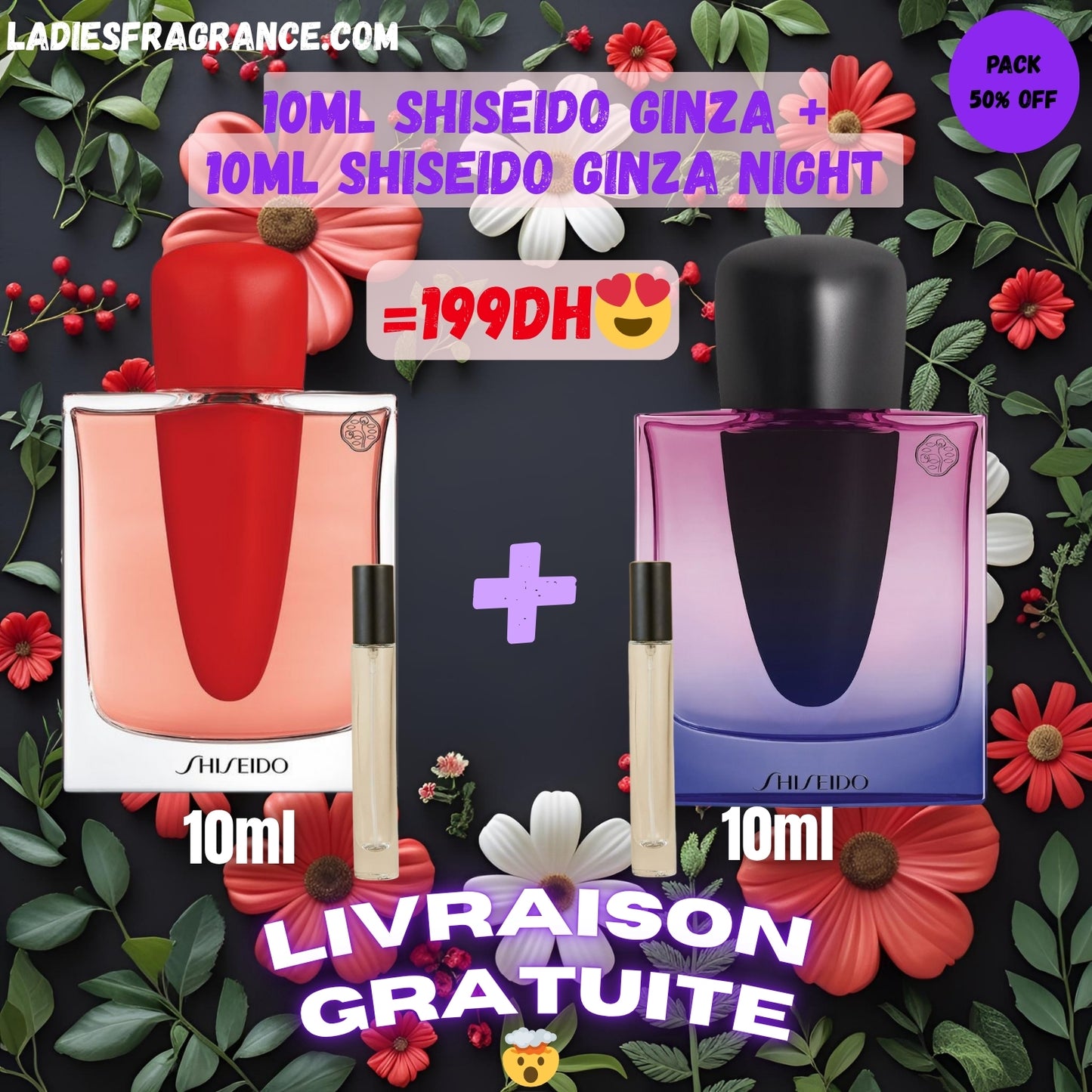 10ml Shiseido ginza + 10ml Shiseido ginza night